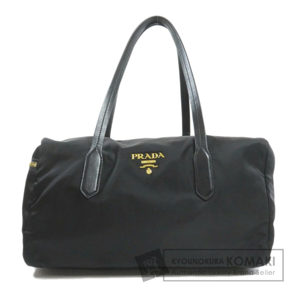 Prada leather Boston Shoulder bag Black